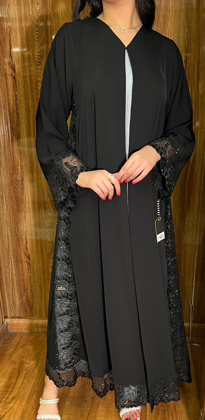 Black Dantel Abaya